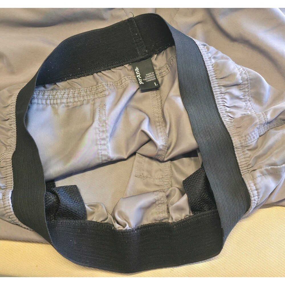 prAna Men's Shorts Bundle 2 Pieces, Green Print, Gray, Pull-on, Large - Picture 12 of 16